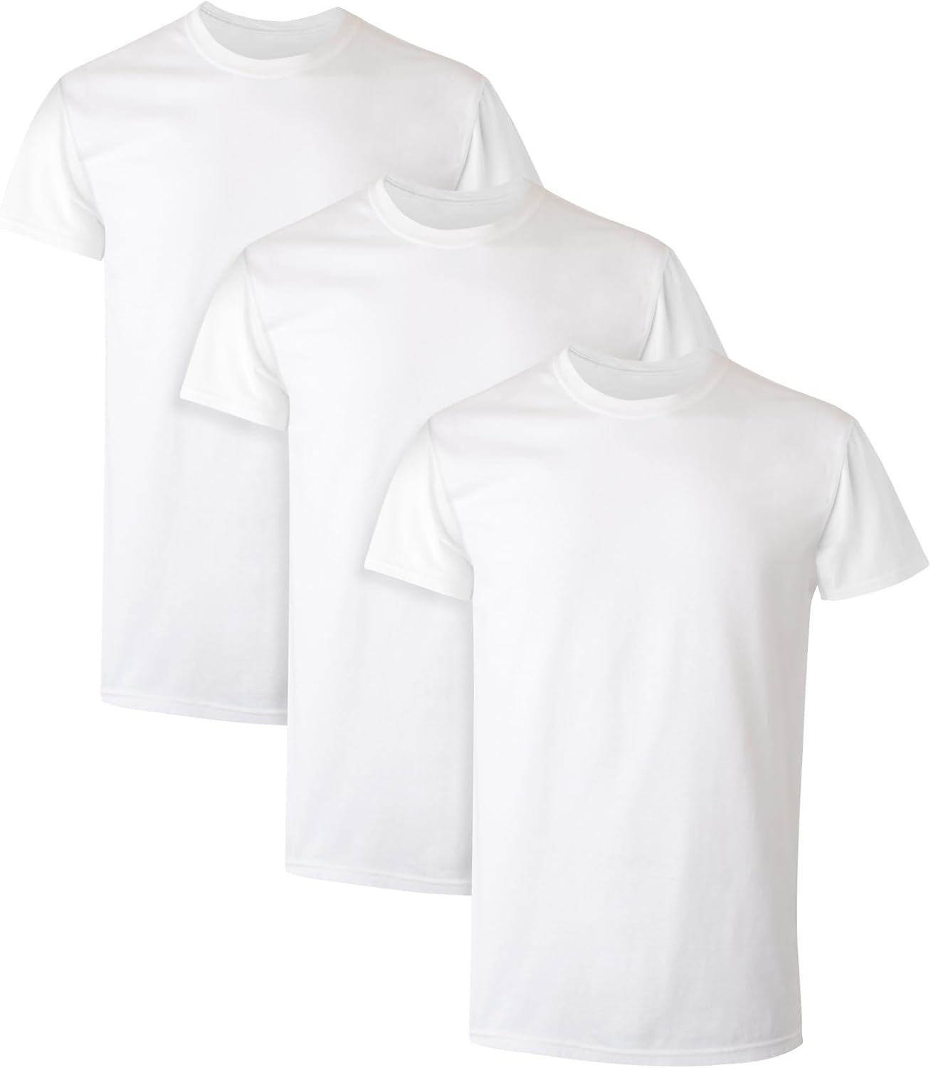 Men's Pure Cotton Crew Neck Moisture-Wicking Undershirt/T-Shirt — Multipack