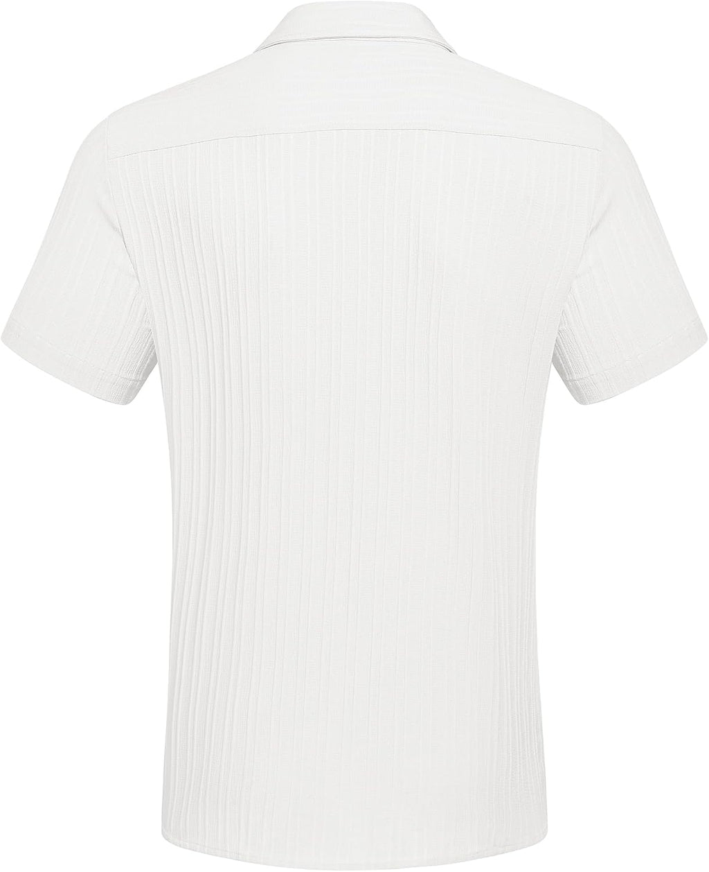 Men's Summer Short-Sleeve Linen Shirt – Stylish Casual Beach Shirt with Button-Down Collar