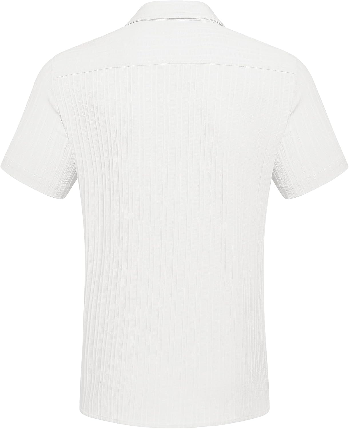 Men's Summer Short-Sleeve Linen Shirt – Stylish Casual Beach Shirt with Button-Down Collar