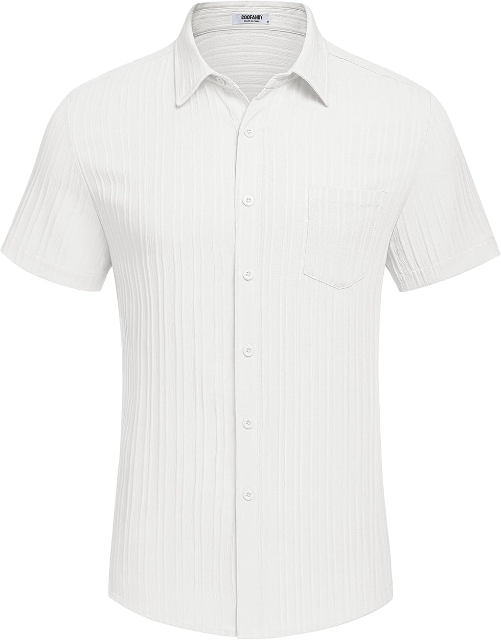 Men's Summer Short-Sleeve Linen Shirt – Stylish Casual Beach Shirt with Button-Down Collar