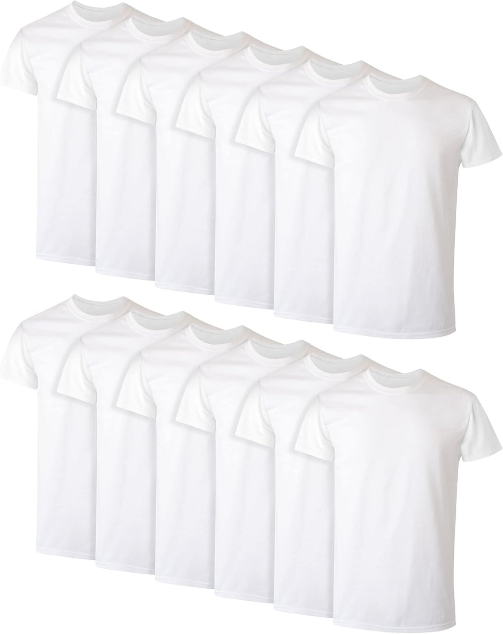 Men's Pure Cotton Crew Neck Moisture-Wicking Undershirt/T-Shirt — Multipack
