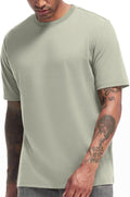 Men's Heavy Weight Crew Neck T-Shirt Mens Premium Cotton Tee