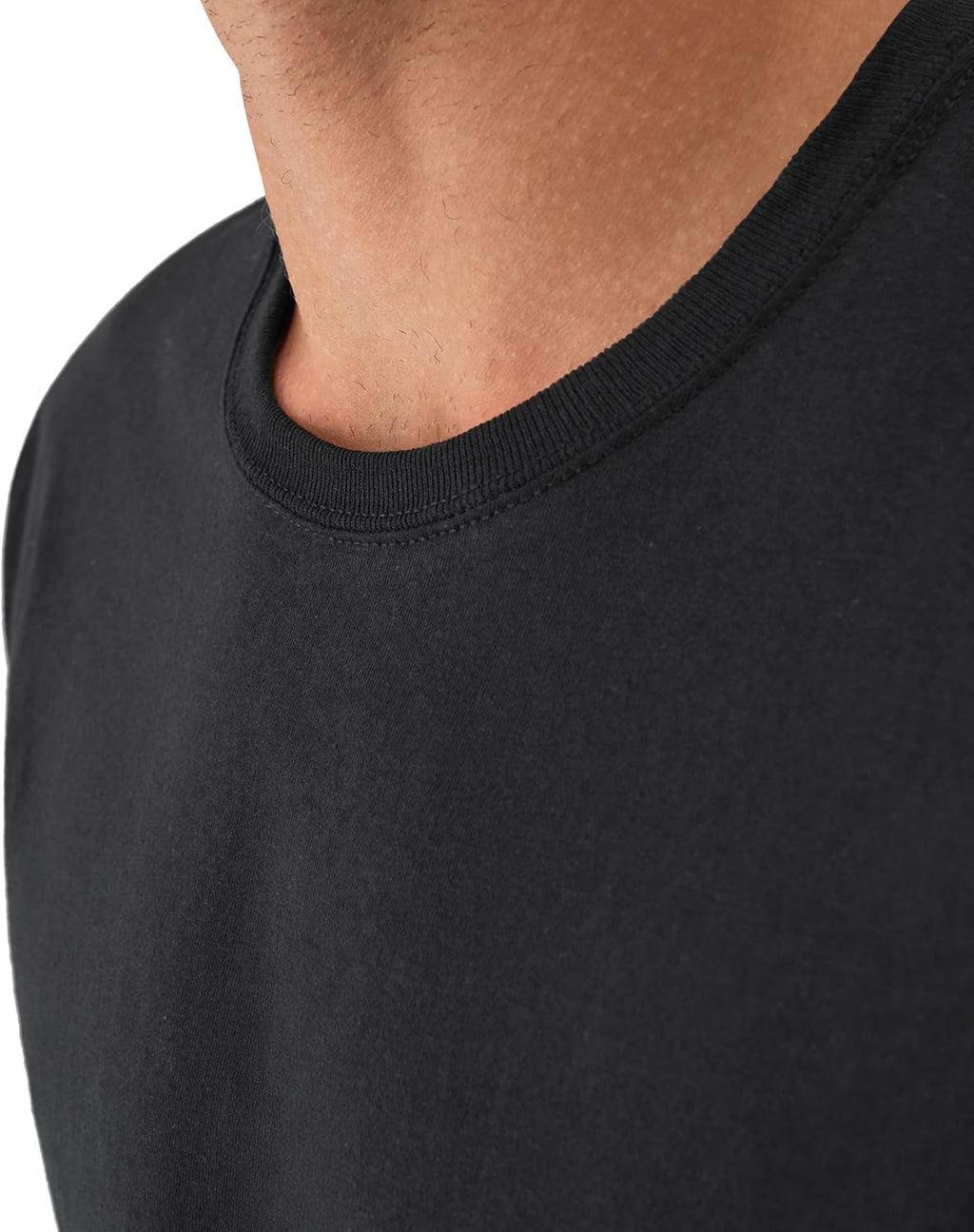 Men's Pure Cotton Crew Neck Moisture-Wicking Undershirt/T-Shirt — Multipack